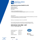 Zertifikat ISO 27001 (DE)