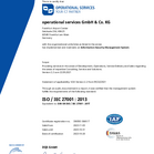 Zertifikat ISO 27001 (EN)