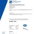 Zertifikat ISO 9001 2015 (DE)
