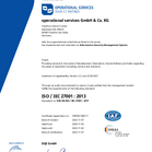 Zertifikat ISO 27001 (EN)